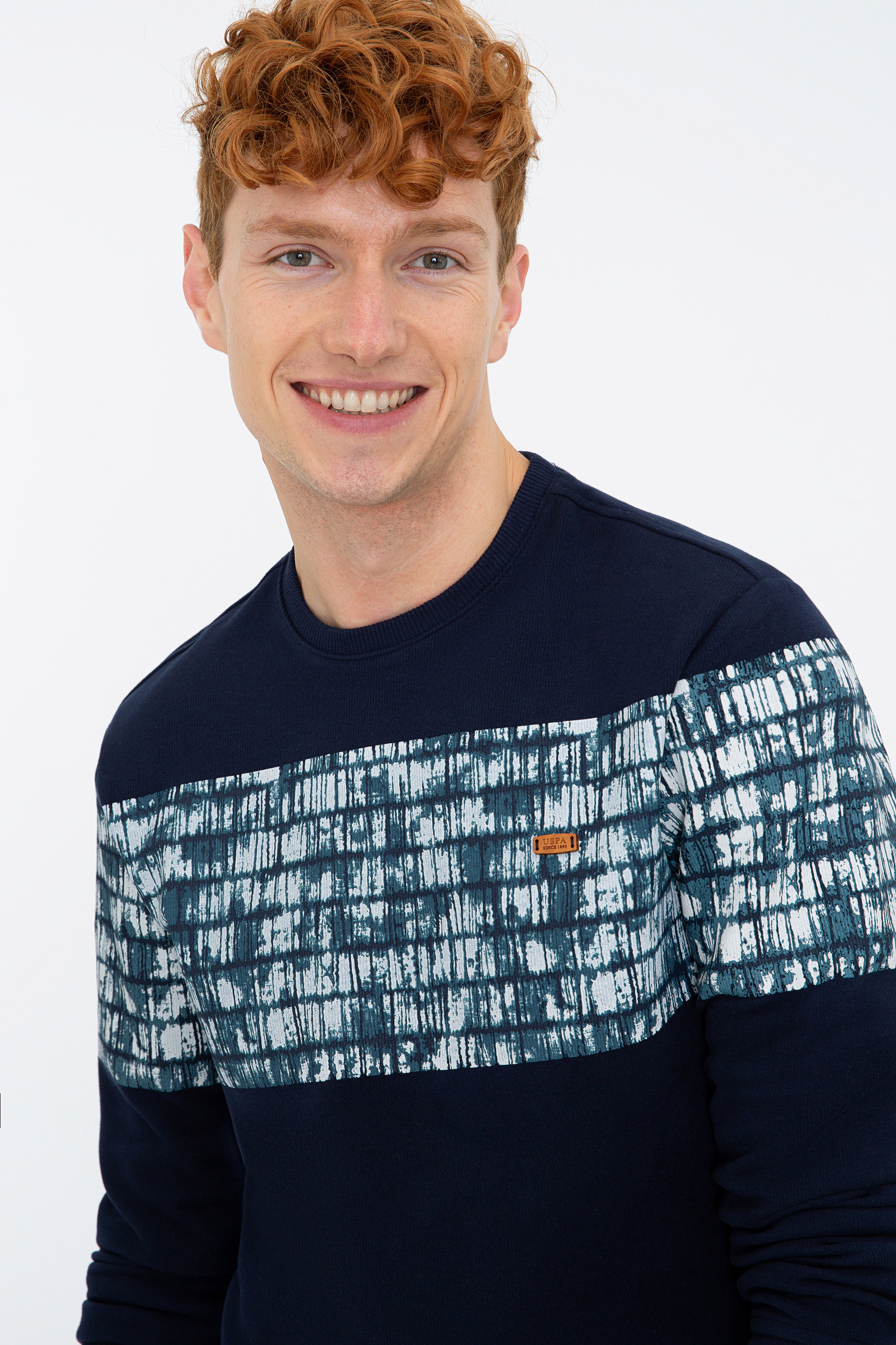Erkek Lacivert Bisiklet Yaka Sweatshirt - Image 2
