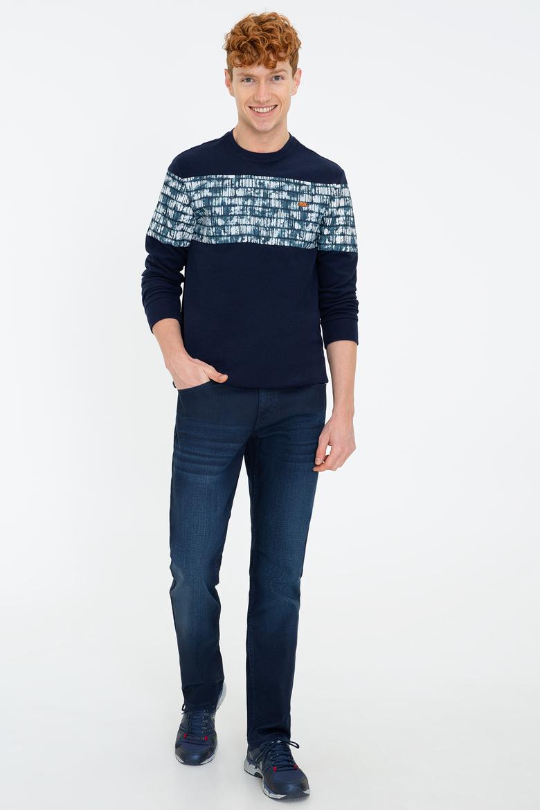 Erkek Lacivert Bisiklet Yaka Sweatshirt - 50236800011