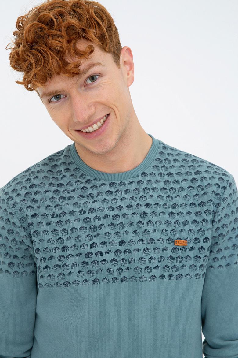 Erkek İndigo Sweatshirt - 50236802008