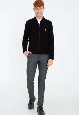 Erkek Siyah Basic Triko Hırka - 50236960010