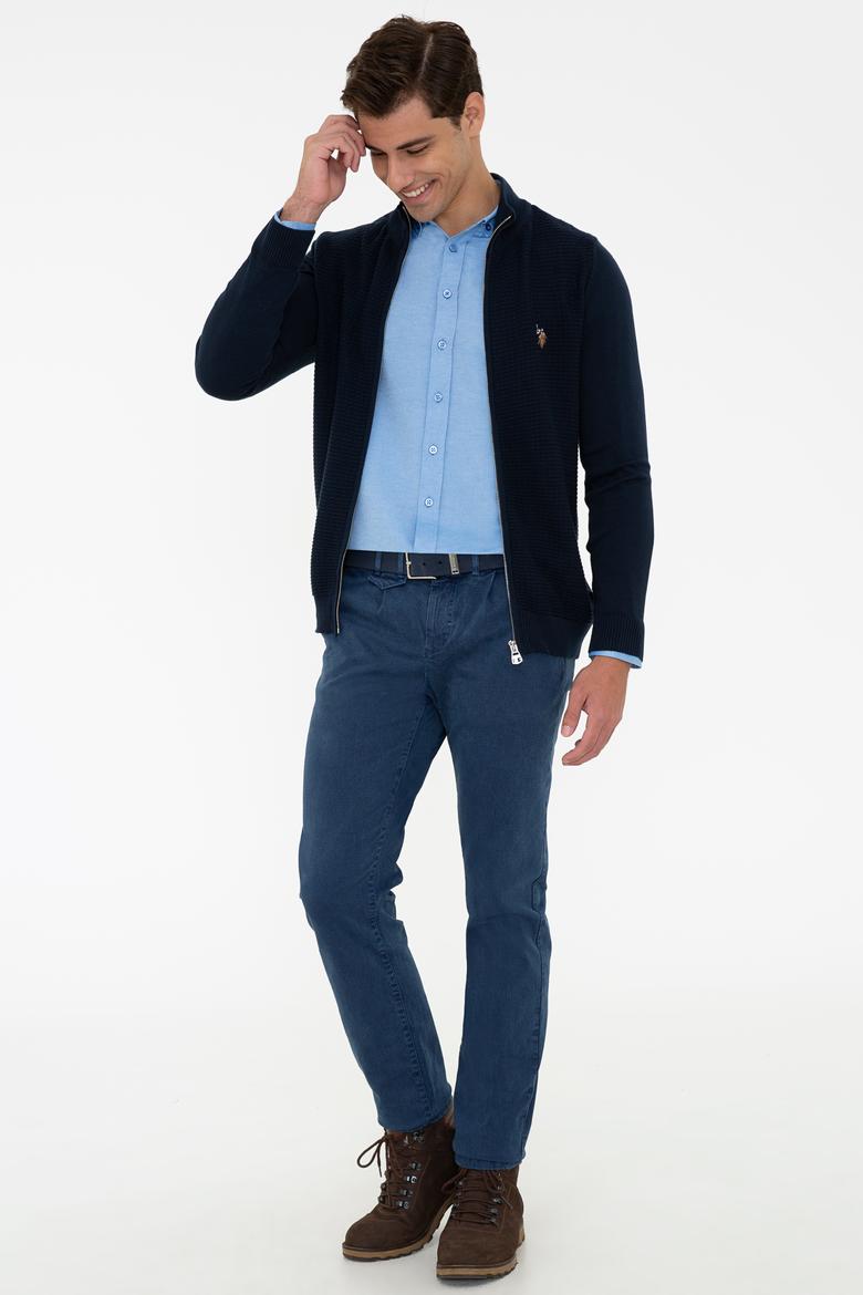 Erkek Lacivert Basic Triko Hırka - 50236960019