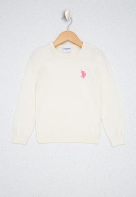 Kız Çocuk Krem Triko Kazak - 50237167030