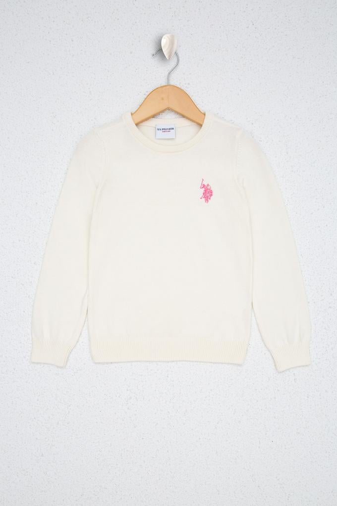 Kız Çocuk Krem Triko Kazak