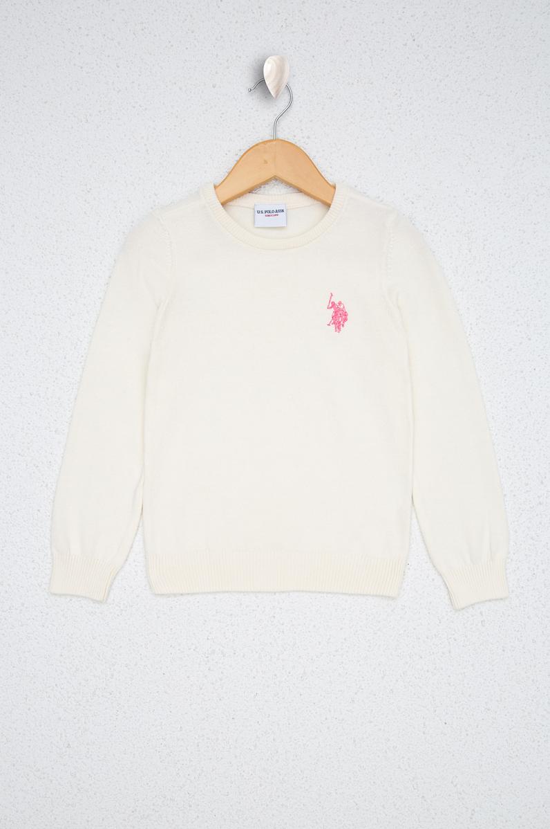 Kız Çocuk Krem Triko Kazak