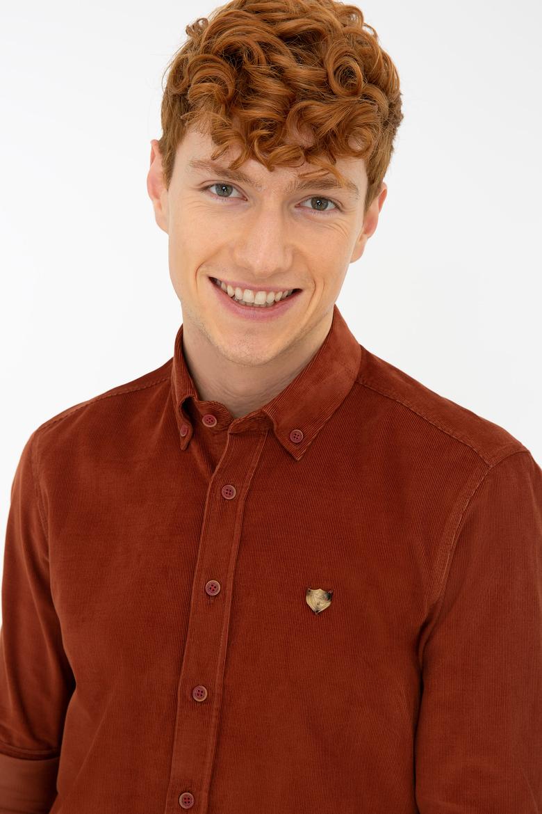 Erkek Tarçın Uzun Kollu Gömlek