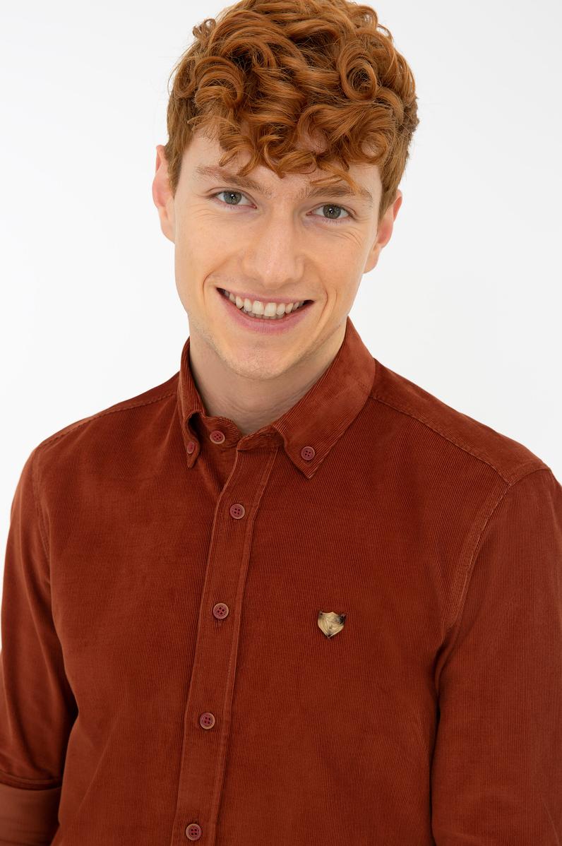 Erkek Tarçın Uzun Kollu Gömlek