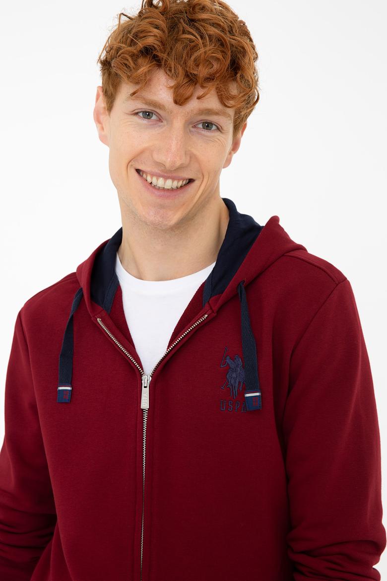 Erkek Bordo Örme Hırka - 50237896041