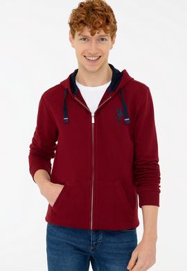 Erkek Bordo Örme Hırka - 50237896041