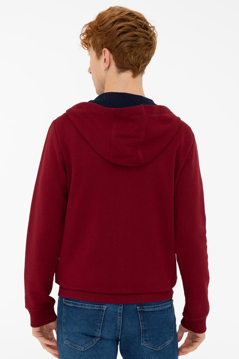 Erkek Bordo Örme Hırka - 50237896041