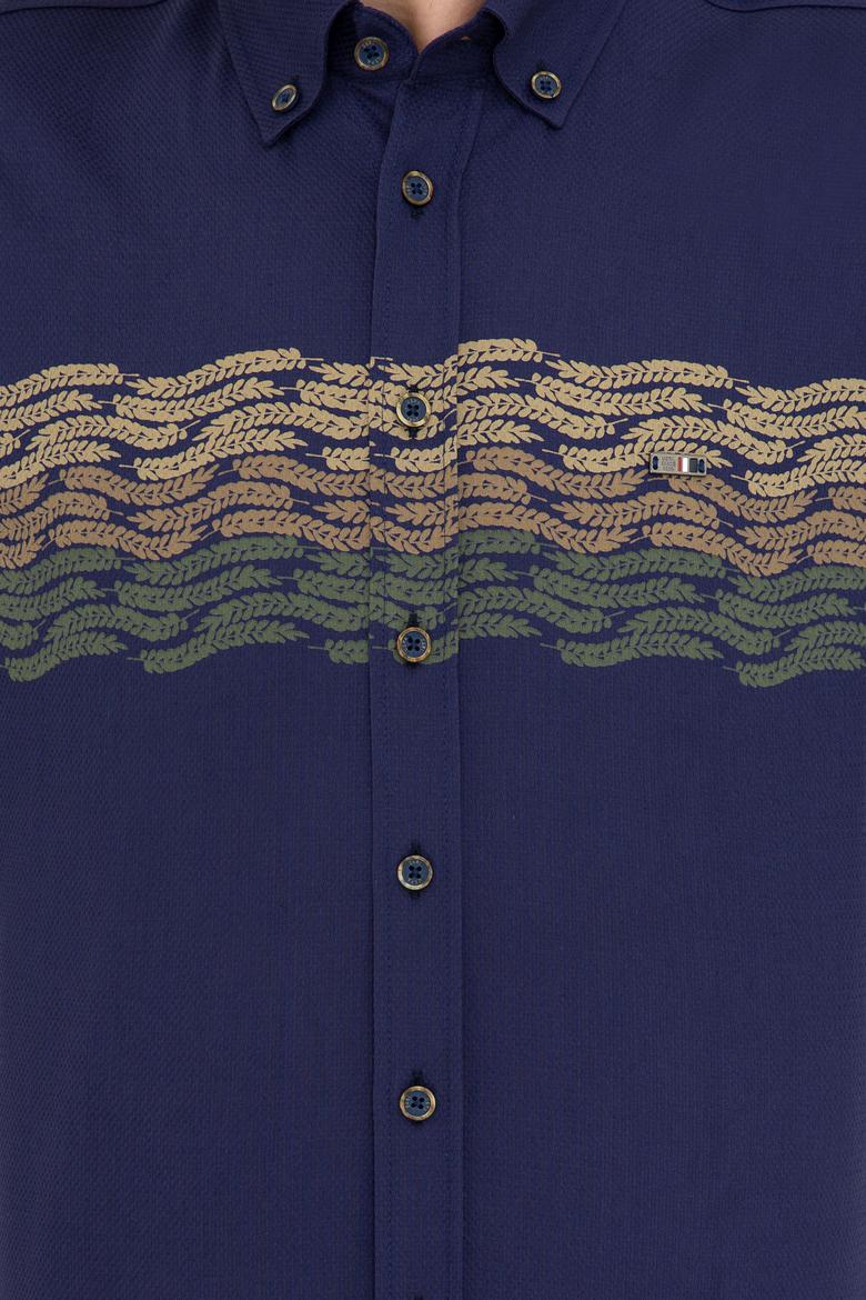 Erkek Lacivert Uzun Kollu Gömlek - 50237909005