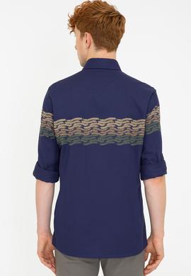 Erkek Lacivert Uzun Kollu Gömlek - 50237909005