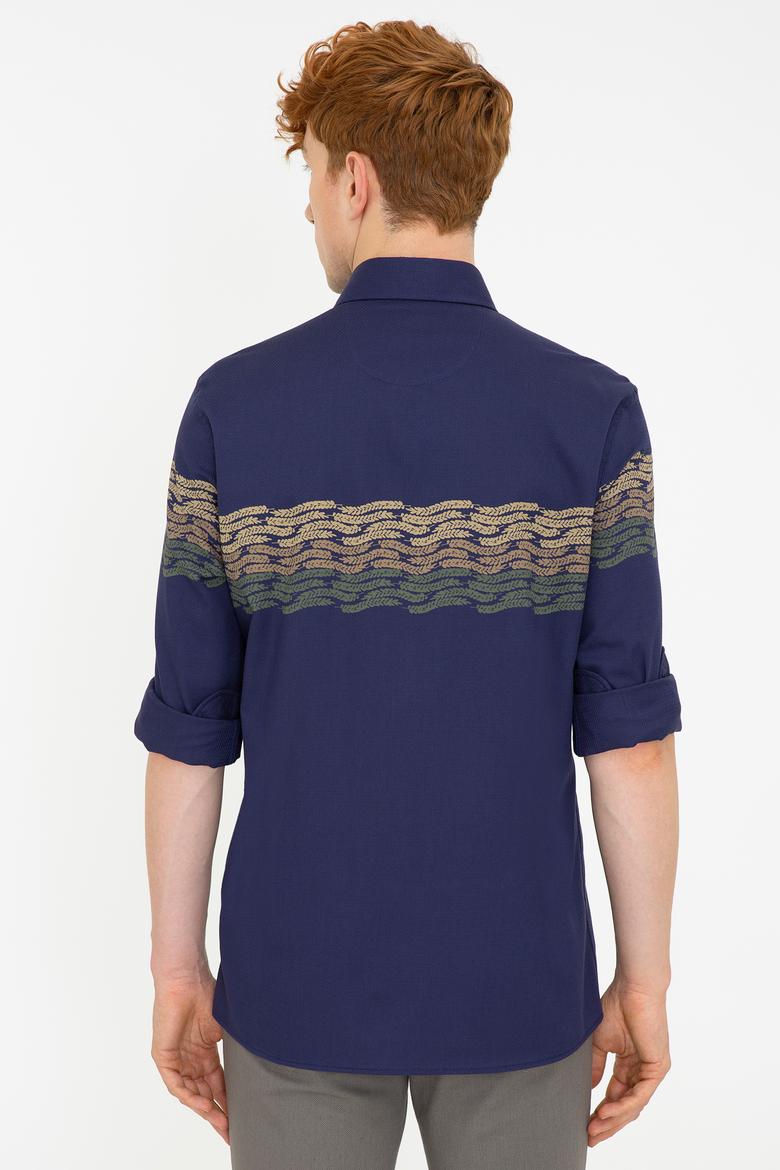 Erkek Lacivert Uzun Kollu Gömlek - 50237909005