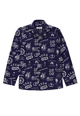 Erkek Çocuk Lacivert Uzun Kollu Gömlek - 50238373007