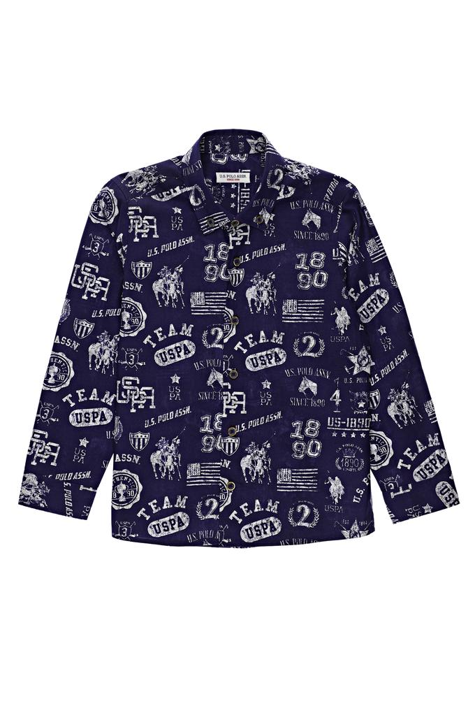 Erkek Çocuk Lacivert Uzun Kollu Gömlek