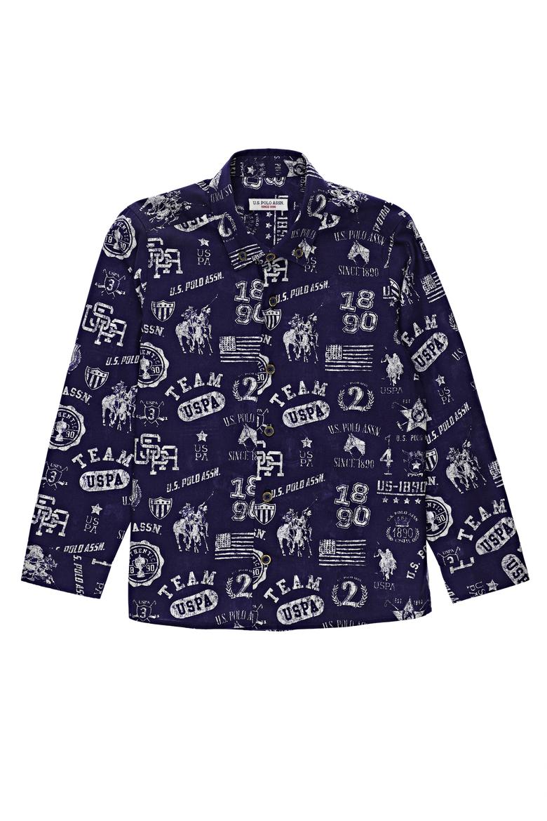 Erkek Çocuk Lacivert Uzun Kollu Gömlek