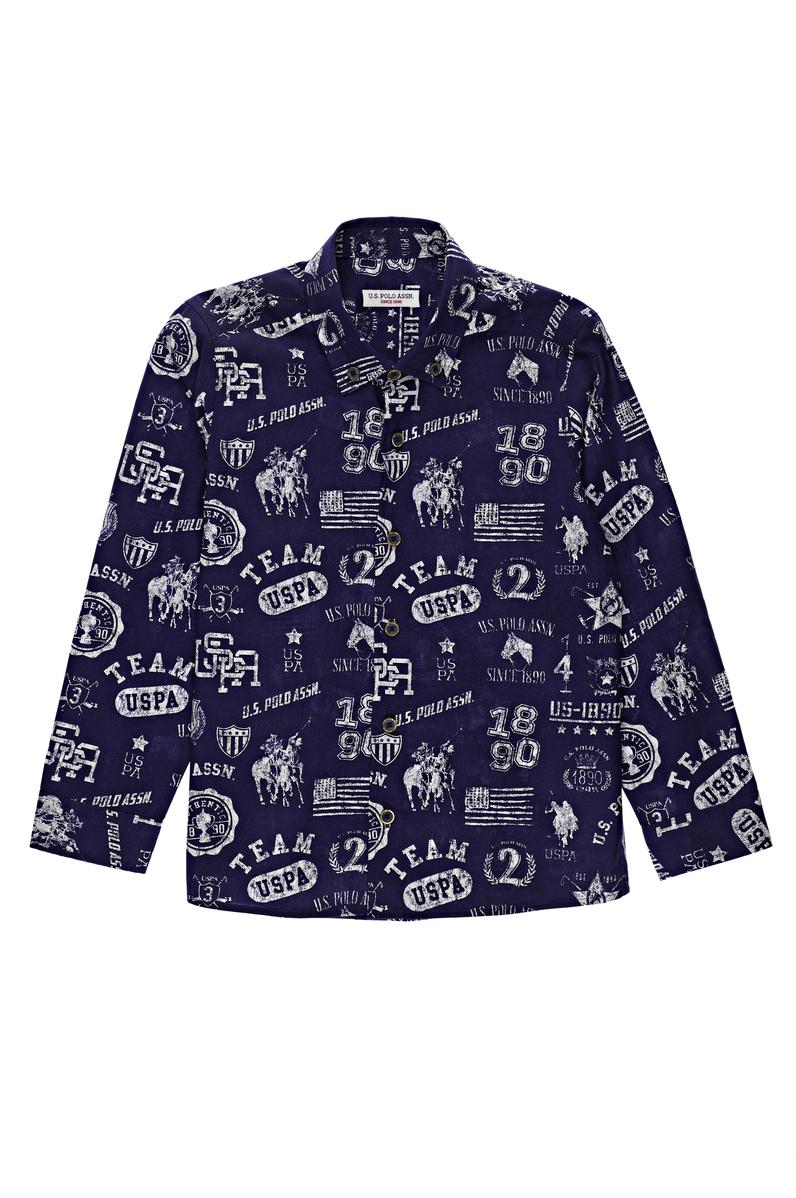 Erkek Çocuk Lacivert Uzun Kollu Gömlek