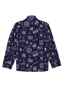 Erkek Çocuk Lacivert Uzun Kollu Gömlek - 50238373007