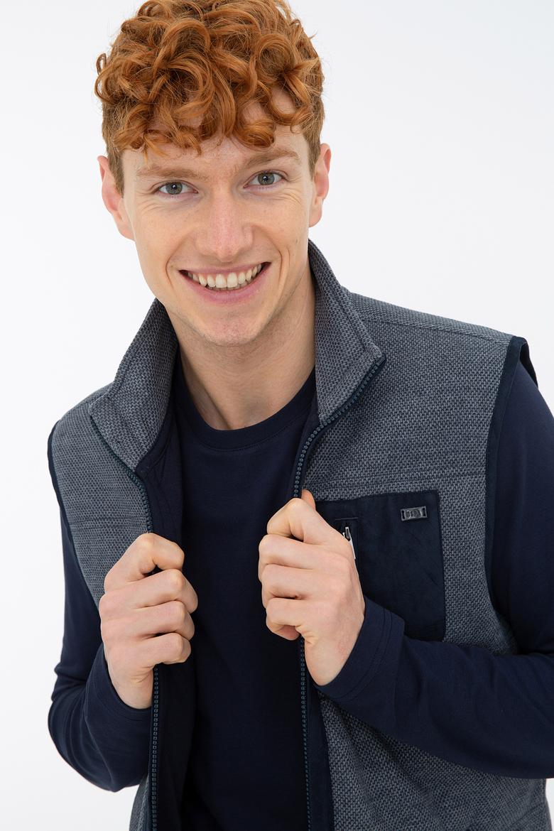 Erkek Lacivert Örme Hırka - 50240384006