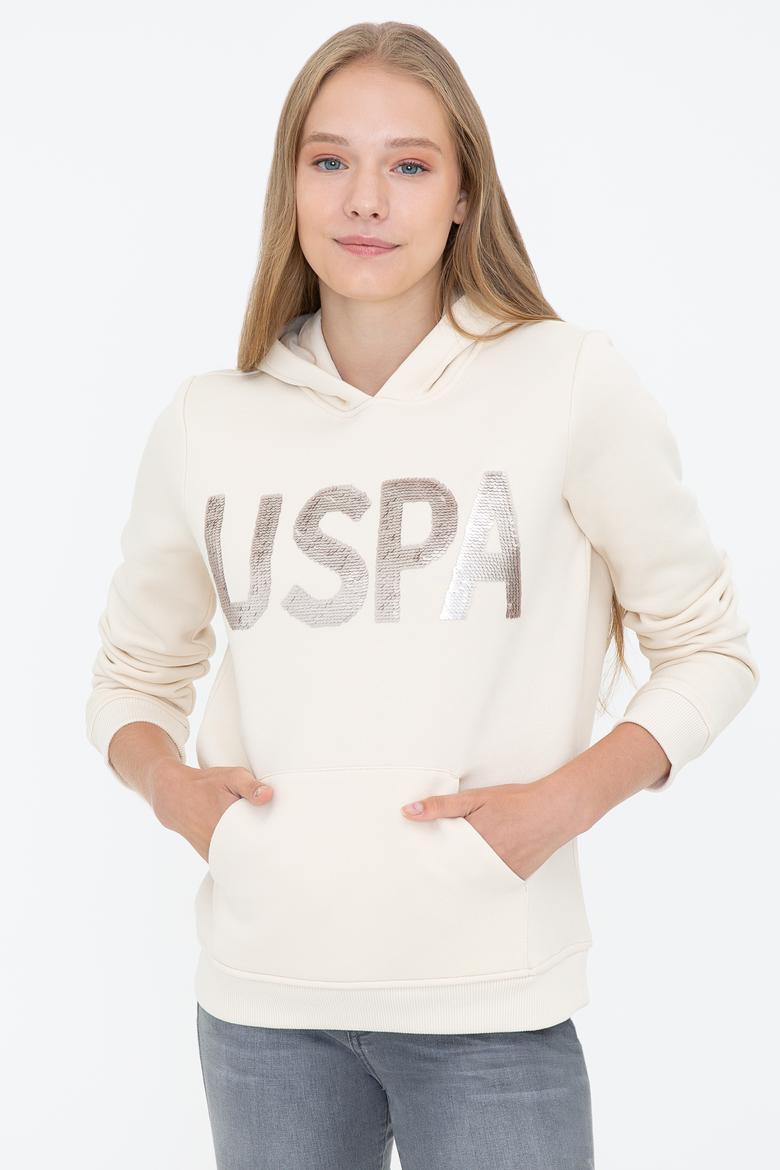 Kadın Krem Basic Sweatshirt