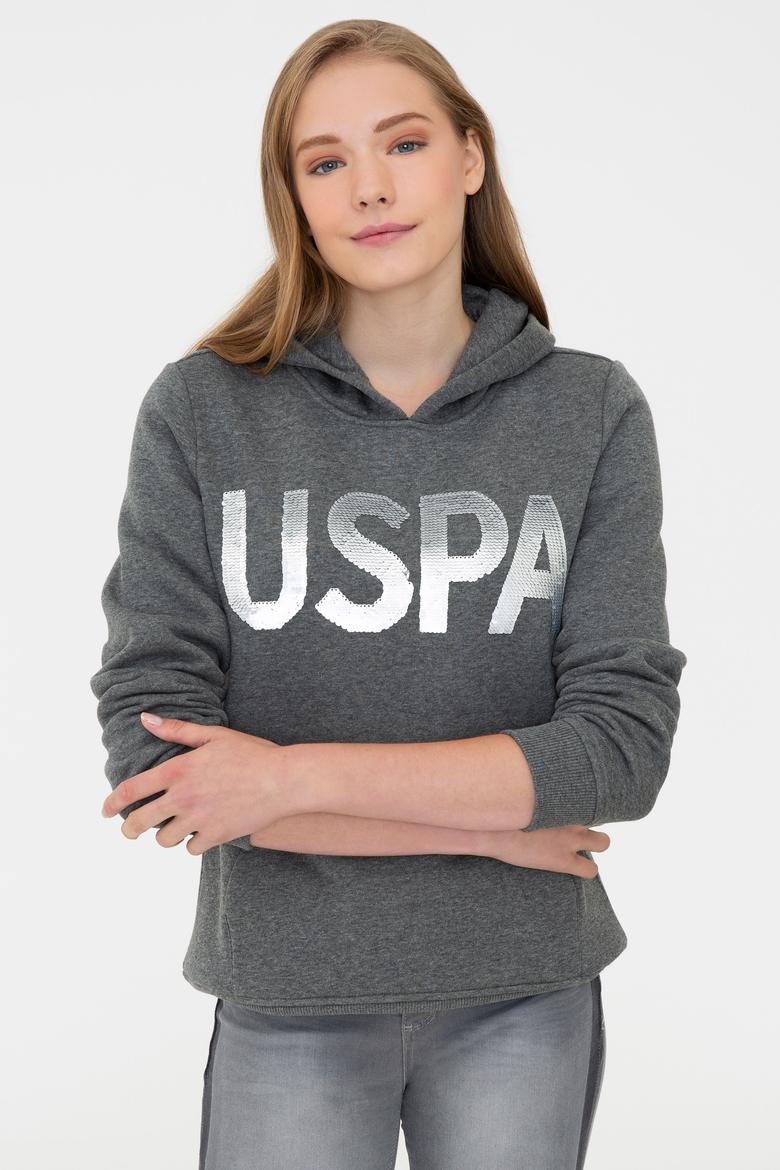 Kadın Antrasit Melanj Basic Sweatshirt - 50240707064