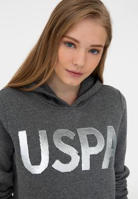 Kadın Antrasit Melanj Basic Sweatshirt - 50240707064