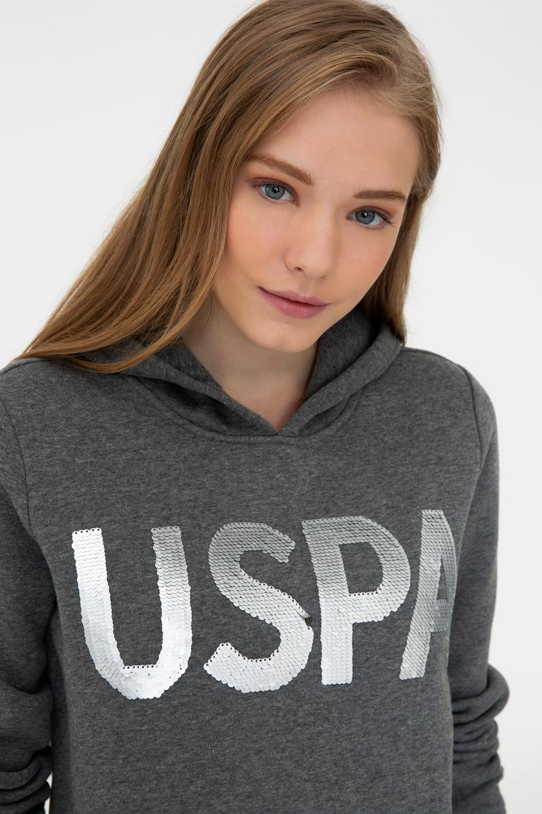 Kadın Antrasit Melanj Basic Sweatshirt - 50240707064