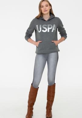 Kadın Antrasit Melanj Basic Sweatshirt - 50240707064