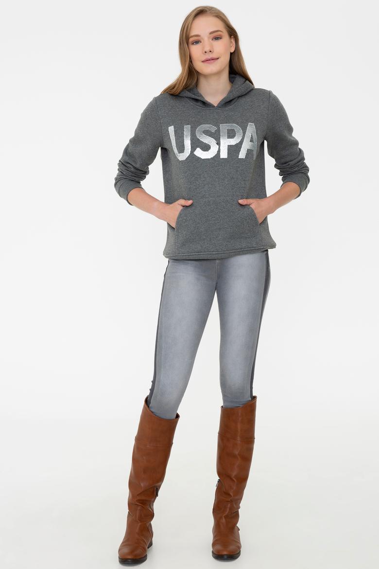 Kadın Antrasit Melanj Basic Sweatshirt - 50240707064