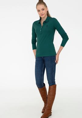 Kadın Koyu Yeşil Basic Sweatshirt - 50240710104