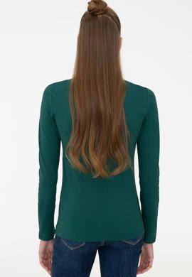 Kadın Koyu Yeşil Basic Sweatshirt - 50240710104