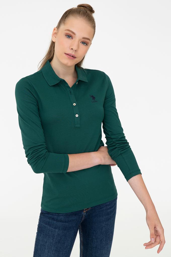 Kadın Koyu Yeşil Basic Sweatshirt