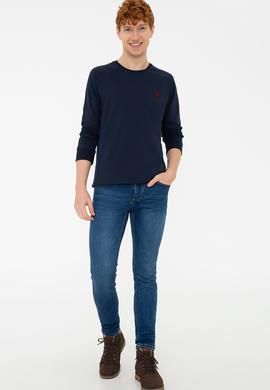 Erkek Lacivert Basic Sweatshirt - 50240918020