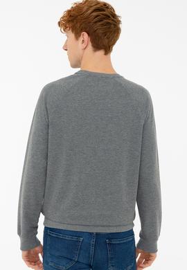 Erkek Antrasit Melanj Basic Sweatshirt - 50240918031