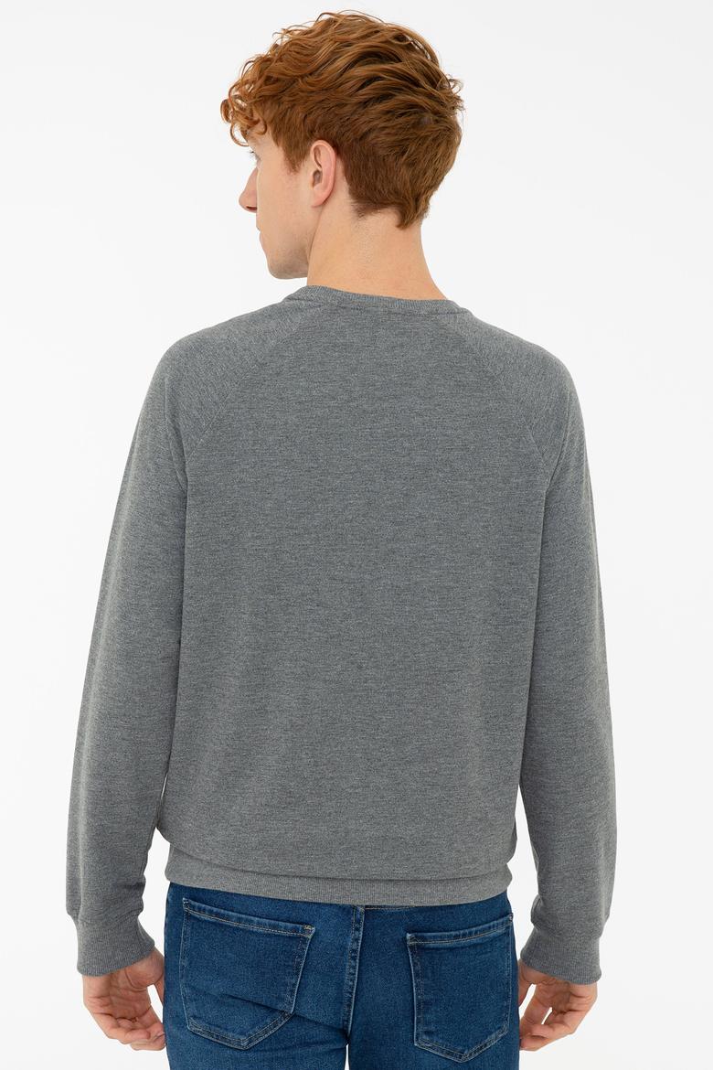 Erkek Antrasit Melanj Basic Sweatshirt - 50240918031