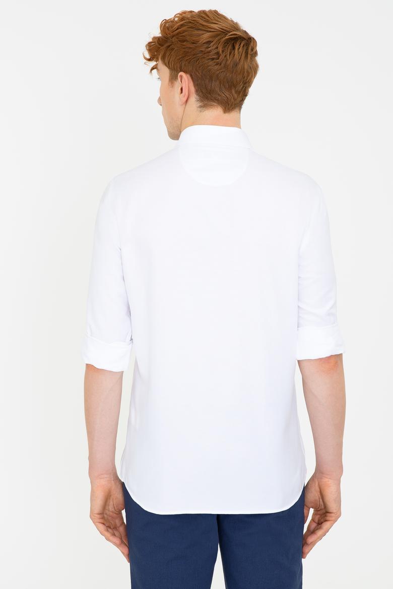 Erkek Beyaz Gömlek Uzunkol Basic - 50249786016