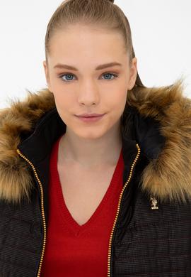 Kadın Kırmızı Deri Mont Kaban - 50243796003