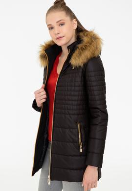 Kadın Kırmızı Deri Mont Kaban - 50243796003