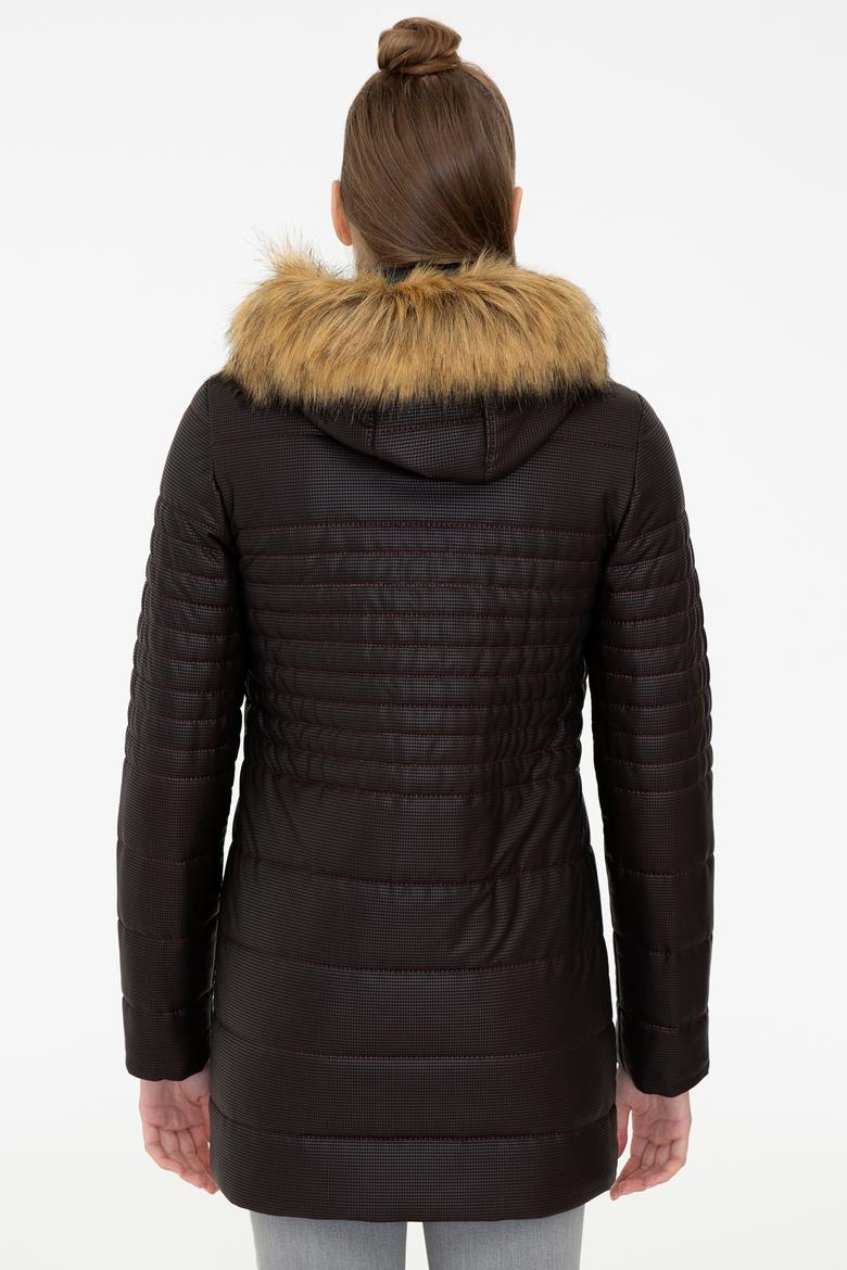 Kadın Kırmızı Deri Mont Kaban - 50243796003