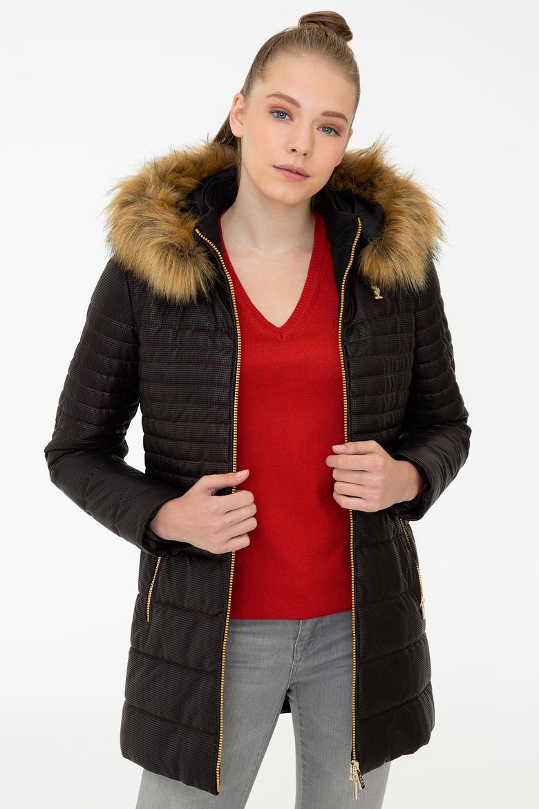 Kadın Kırmızı Deri Mont Kaban