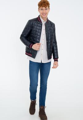 Erkek Lacivert Deri Mont Kaban - 50243882003