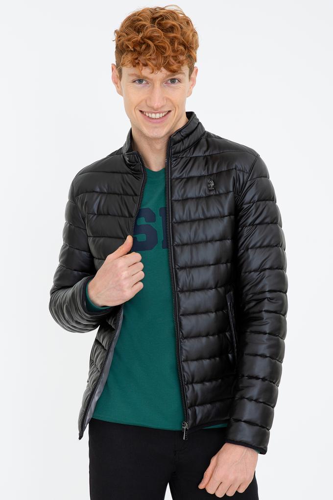 Erkek Siyah Deri Mont Kaban