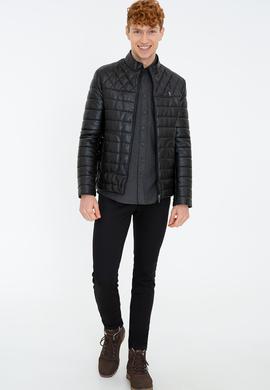 Erkek Siyah Deri Mont Kaban - 50243886003