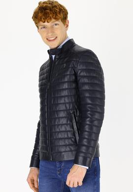 Erkek Lacivert Deri Mont Kaban - 50243887013