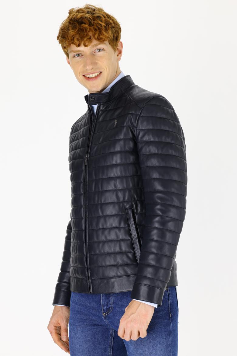 Erkek Lacivert Deri Mont Kaban - 50243887013