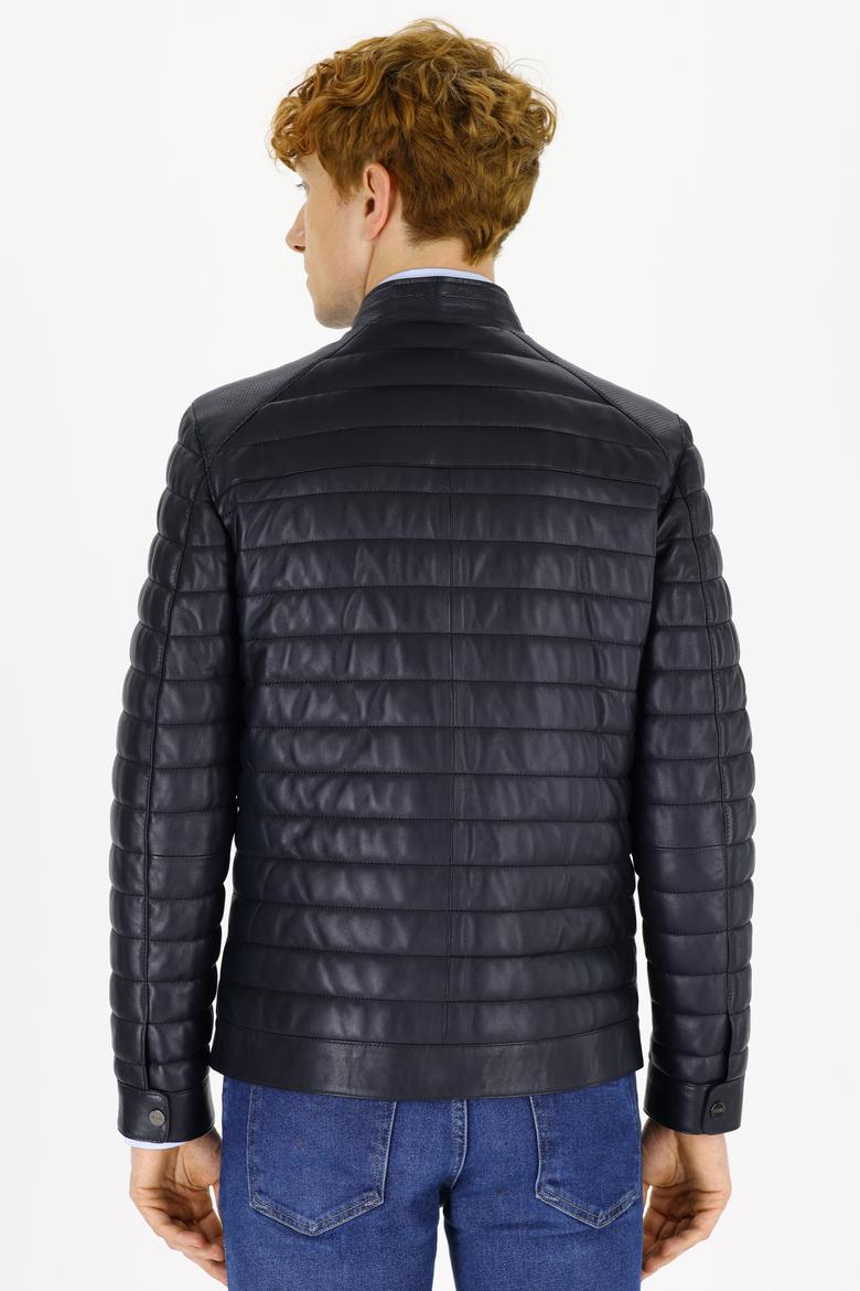 Erkek Lacivert Deri Mont Kaban - 50243887013