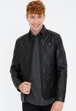 Erkek Siyah Deri Mont Kaban - 50243889003