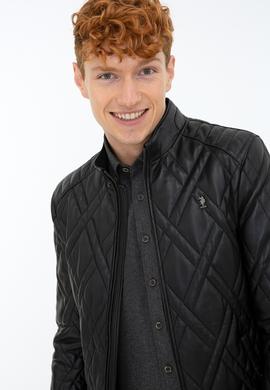 Erkek Siyah Deri Mont Kaban - 50243889003