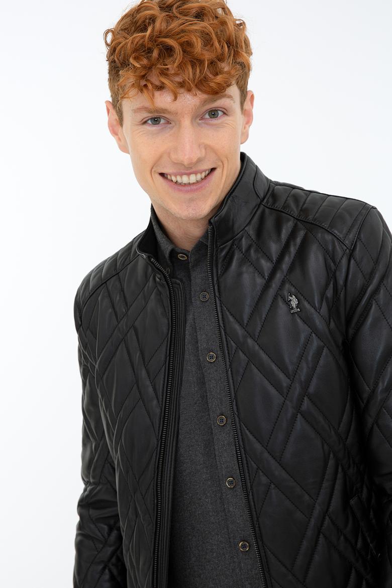 Erkek Siyah Deri Mont Kaban - 50243889003