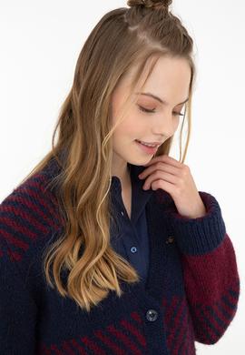 Kadın Lacivert Triko Hırka - 50237726008