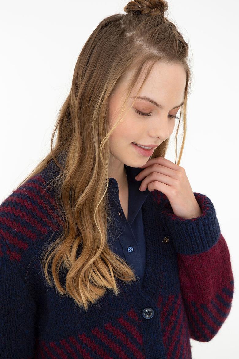 Kadın Lacivert Triko Hırka - 50237726008